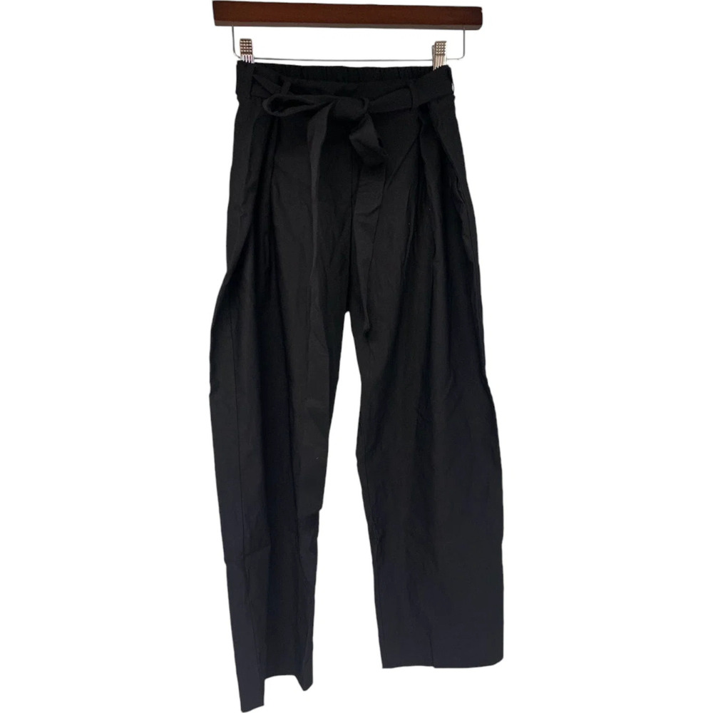 C Wonder by Christian Siriano Women's Tie Belt Pant Black - Petite